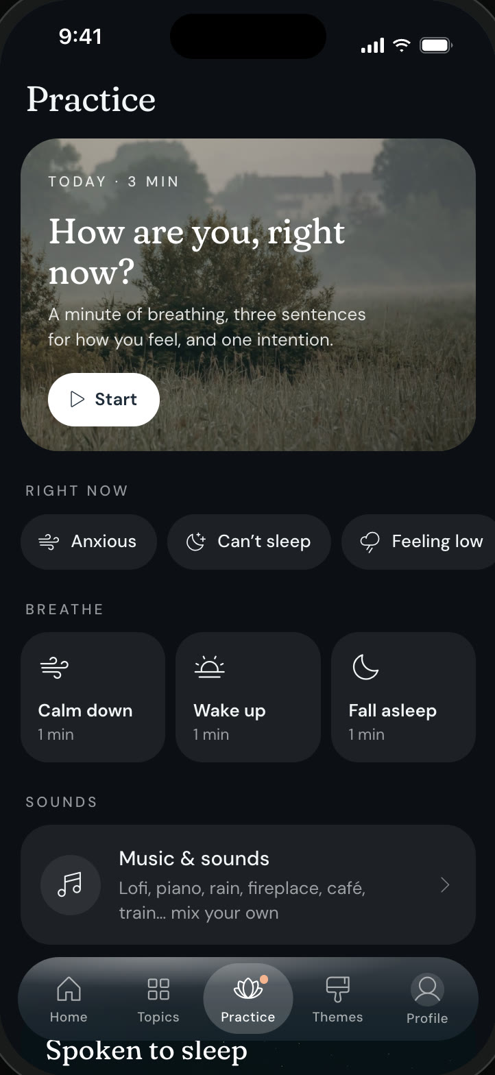 Practice: How are you, right now? with right-now resets and breathing